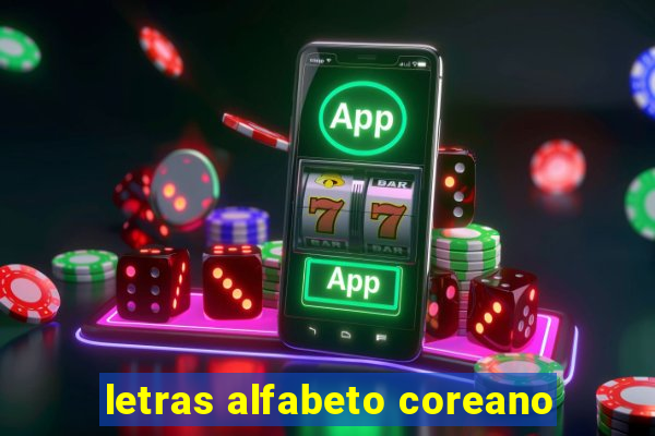 letras alfabeto coreano